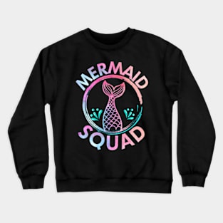 Mermaid Birthday Squad Party Matching Womens Kids Crewneck Sweatshirt